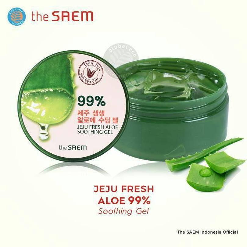 Gel 99% Aloe Vera Jeju Fresh Aloe Soothing (The Saem) -300ml  1