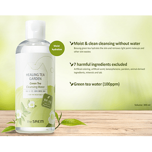 Healing Tea Garden Green Tea Cleansing Water (The Saem) -300ml Agua de limpieza té verde