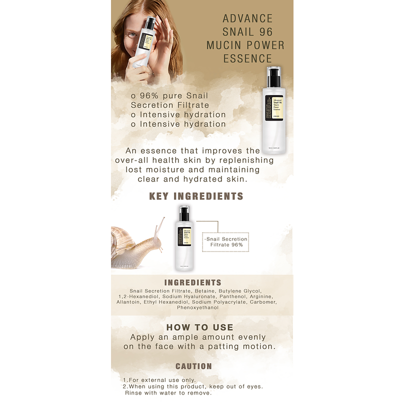 Advanced Snail 96 Mucin Power Essence (COSRX) - 100ml Esencia 96% baba de caracol 3