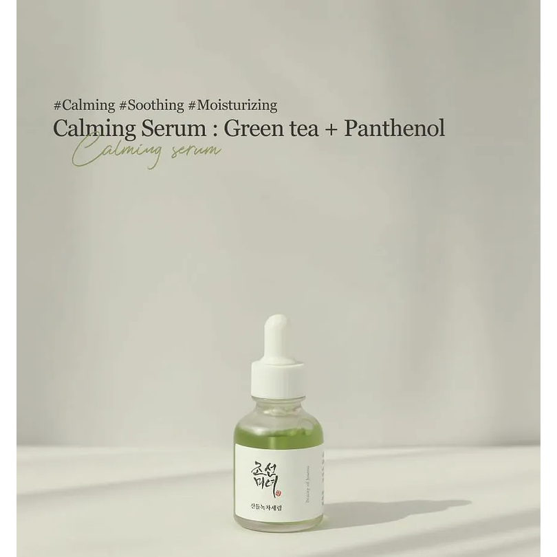 Calming Serum Green Tea + Panthenol (Beauty of Joseon) 30ml Serum calmante pieles mixtas 50.9% té verde 1