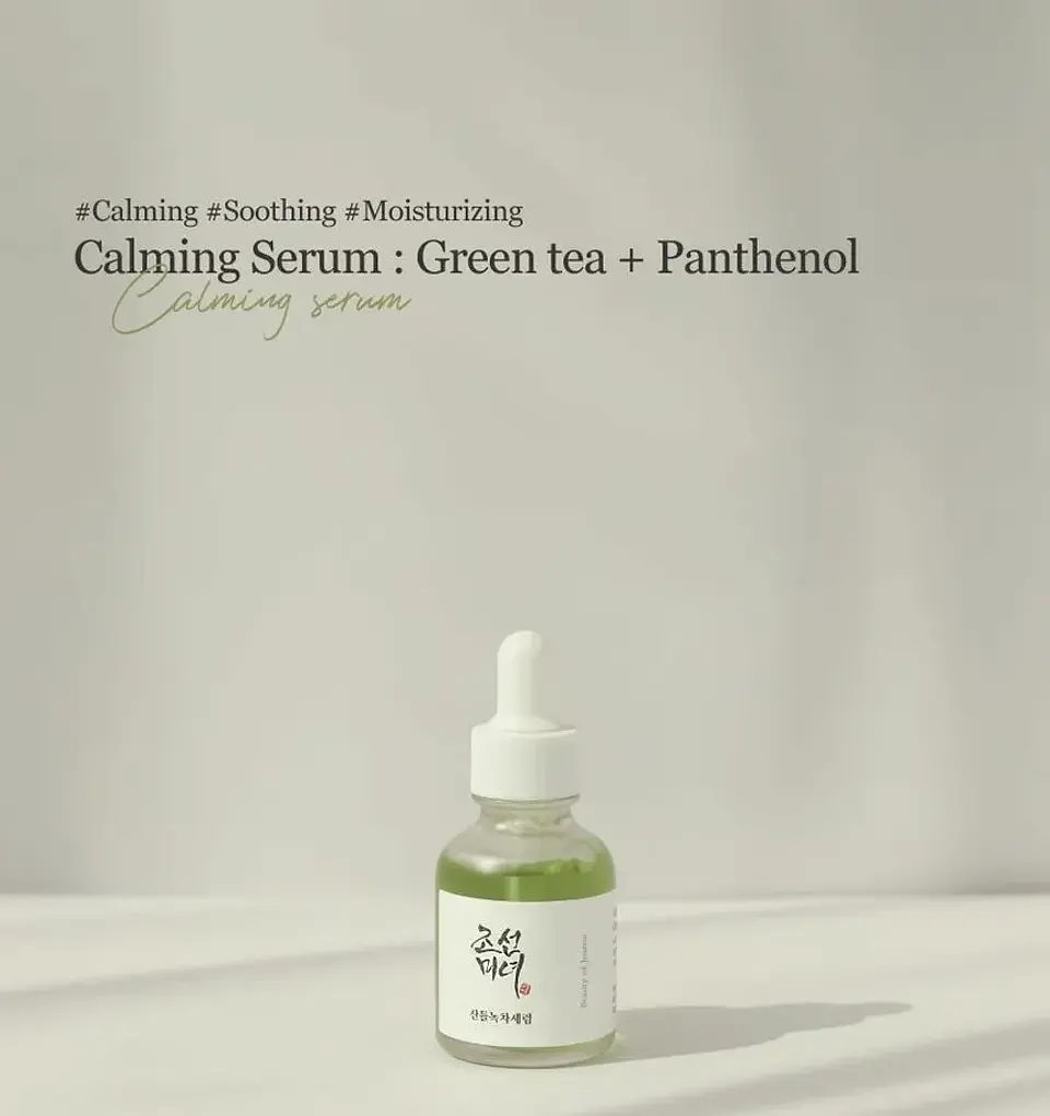 Calming Serum Green Tea + Panthenol (Beauty of Joseon) 30ml Serum calmante pieles mixtas 50.9% té verde 2