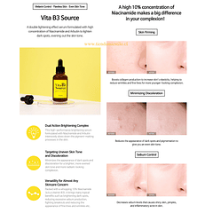 Vita B3 Source (TIAM) - 40ml Serum aclarante 10% Niacinamida + 2% arbutina Anti manchas