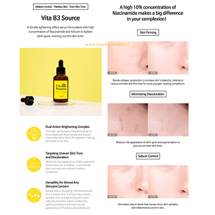 Vita B3 Source (TIAM) - 40ml Serum aclarante 10% Niacinamida + 2% arbutina Anti manchas