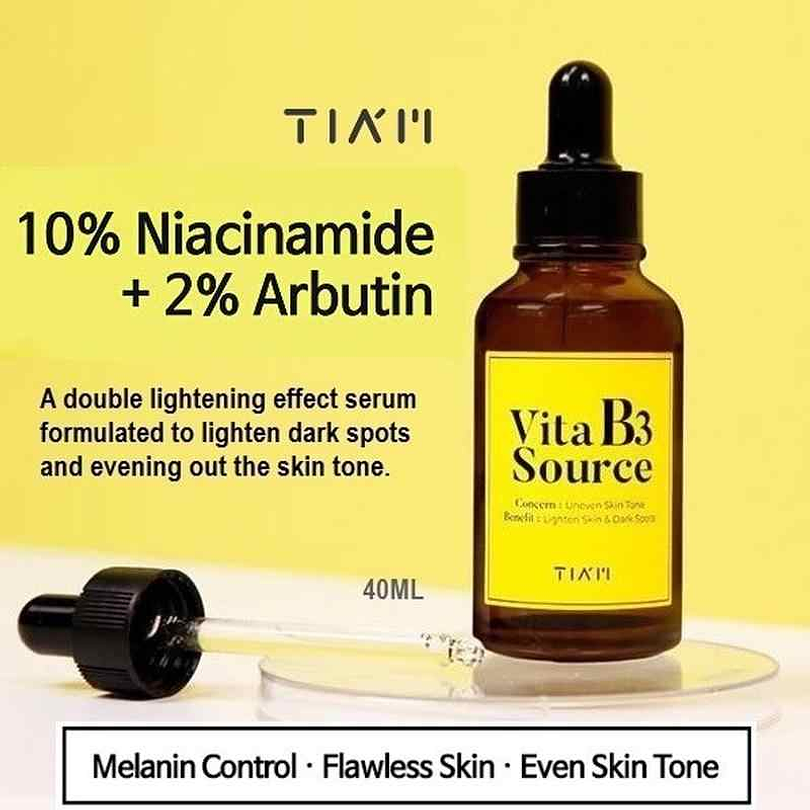 Vita B3 Source (TIAM) - 40ml Serum aclarante 10% Niacinamida + 2% arbutina Anti manchas 5