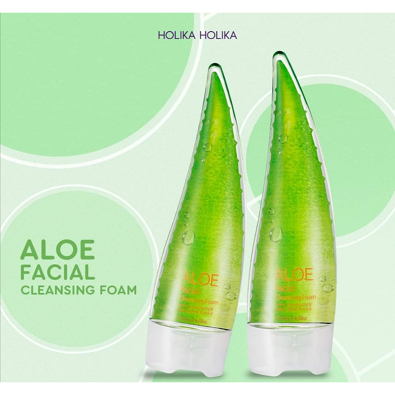 Aloe Facial Cleansing Foam (Holika Holika)  150 ml Espuma Limpiadora Regeneradora 2