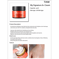 My Signature A+ Cream (TIAM) -50ml Crema vitamina C
