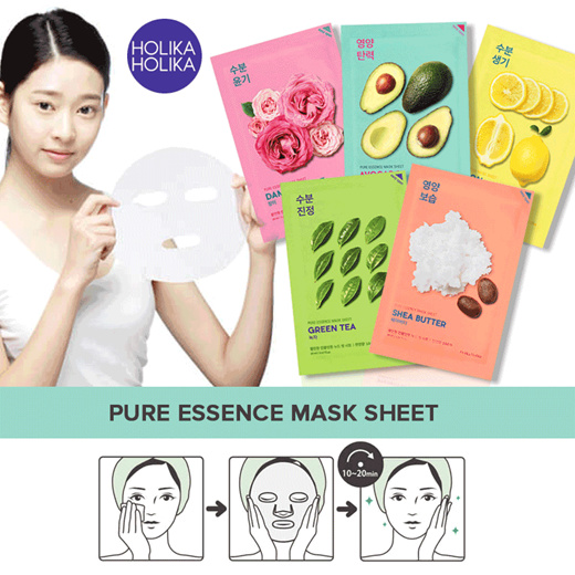 Holika Holika Pure Essence Mask (Holika Holika) Mascarillas Ultra Hidratantes  distintos tipos