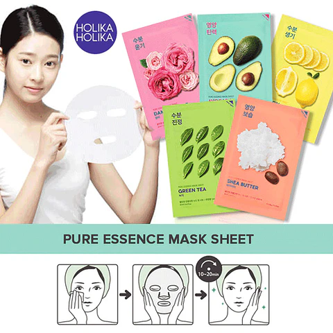 Pure Essence Mask (Holika Holika) Mascarillas Ultra Hidratantes  distintos tipos