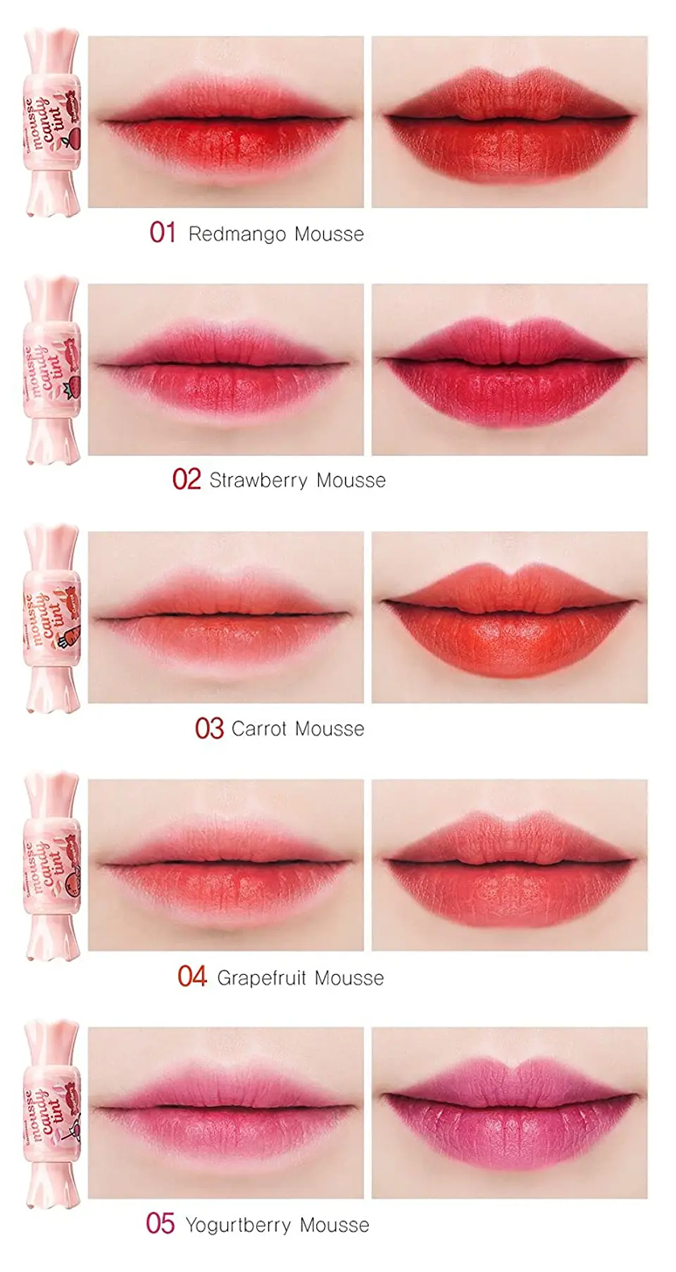 Saemmul Mousse Candy Lip Tint (The Saem) - Tinte de labios cremoso 4
