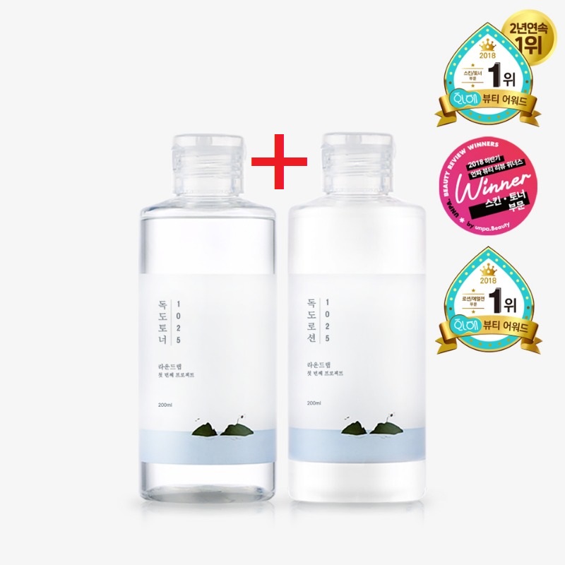 Round Lab Pack Hidratante Pieles Sensibles Tónico + Loción 1025 Dokdo (Round Lab) 200ml + 200ml