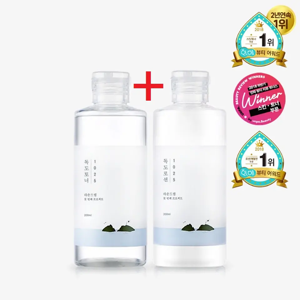 Pack Hidratante Pieles Sensibles Tónico + Loción 1025 Dokdo (Round Lab) 200ml + 200ml 1