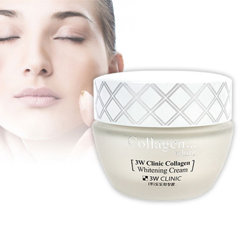 Collagen Whitening Cream (3W Clinic) - 60ml Crema aclarante anti edad  1