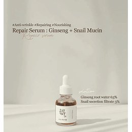 Repair / Revive Serum Ginseng + Snail (Beauty of Joseon) -30ml Serum anti edad y reparador