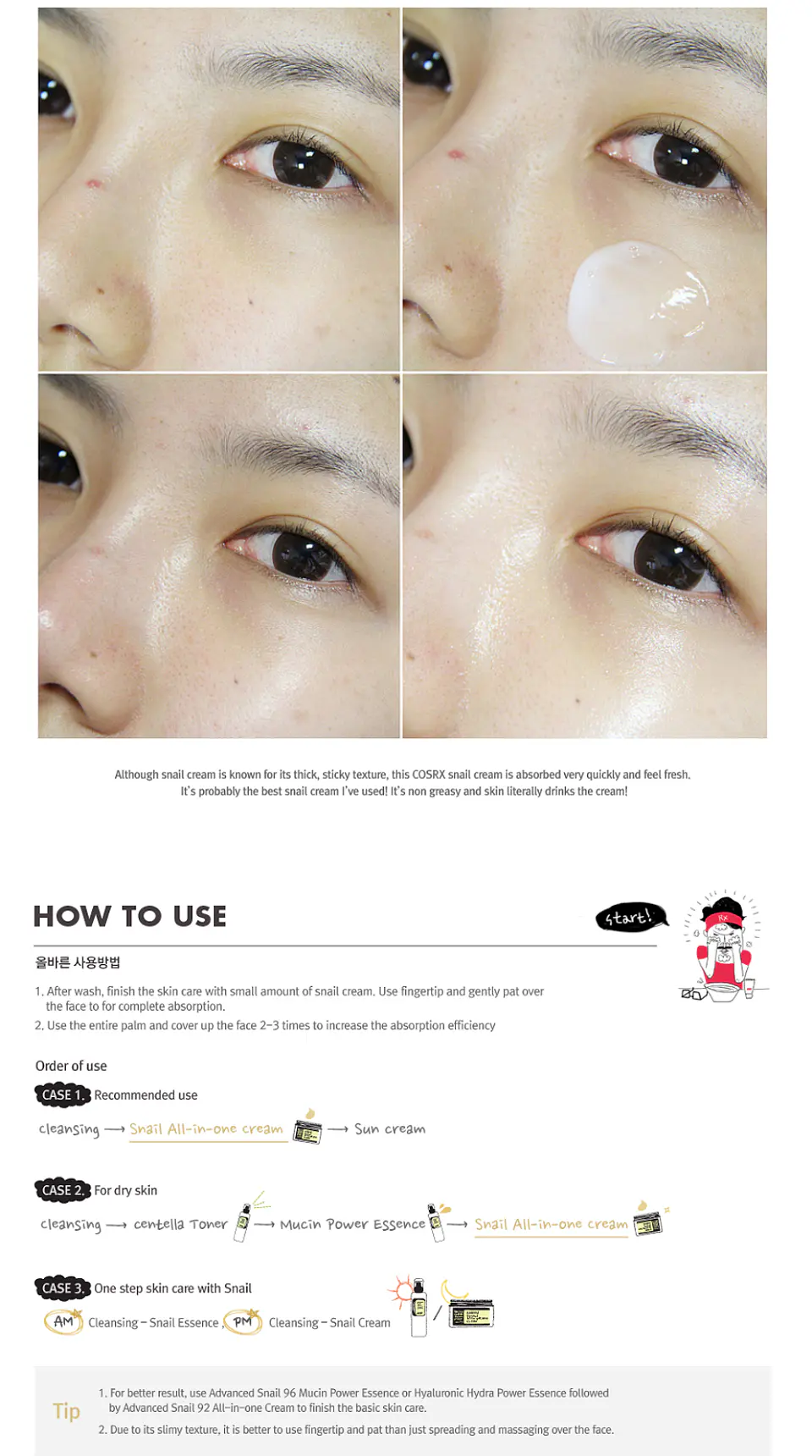 Advanced Snail 92 All in one Cream (COSRX) 100ml Crema 92% baba de caracol 7