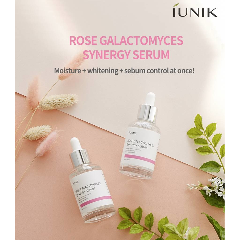 Rose Galactomyces Synergy Serum (IUNIK) - 50ml Serum 50% Galactomyces +10% Agua Rosas 2