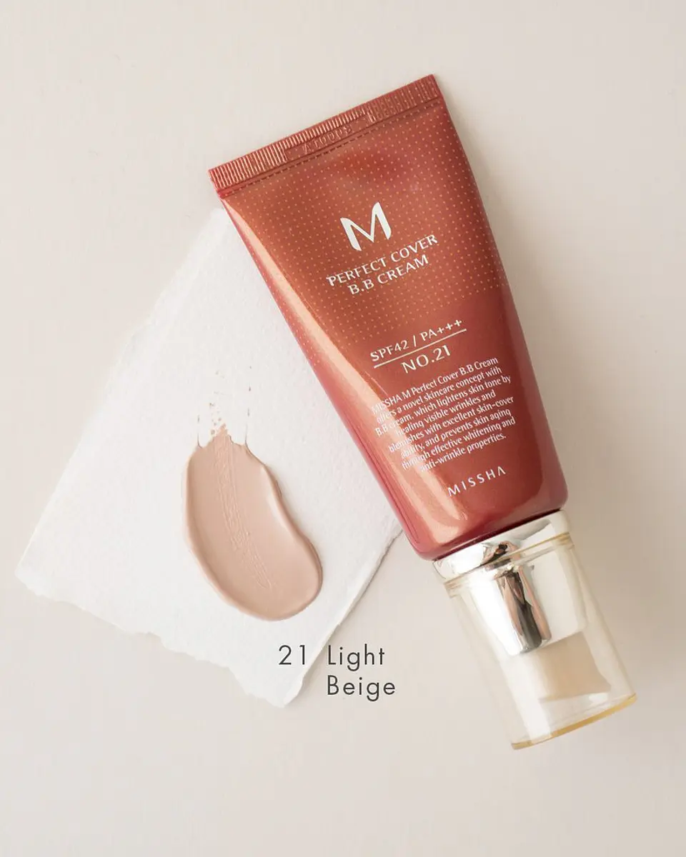 M Perfect Cover BB Cream SPF 42/PA +++  (Missha)  50ml Base cobertura perfecta 8
