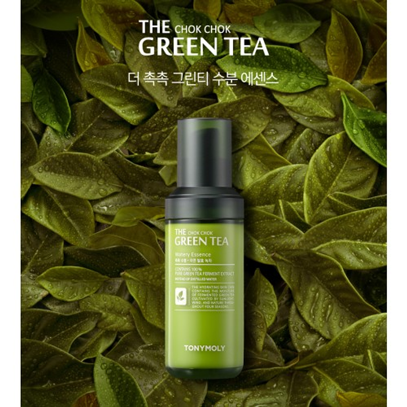The Chok Chok Green Tea Watery Essence (TonyMoly) -55 ml Esencia 80% té verde pieles mixtas y grasas 3