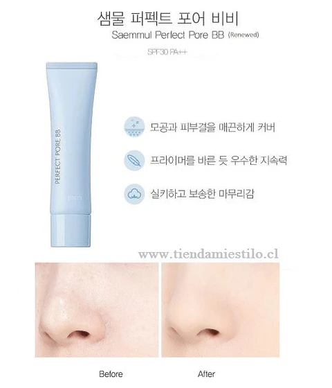 Perfect Pore BB Cream (The Saem) - 30ml Tonos #01 Light beige o #02 Natural Beige