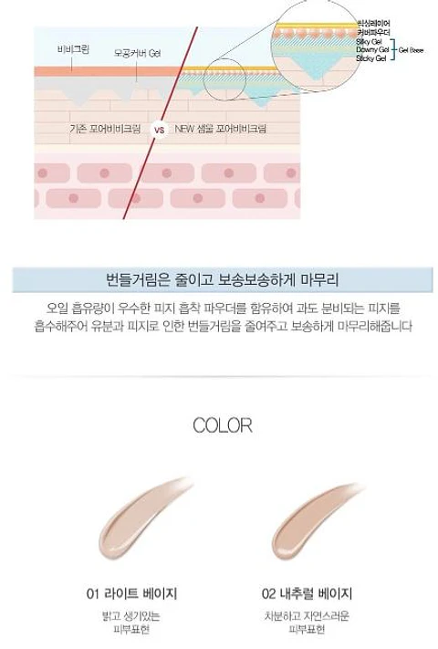 Perfect Pore BB Cream (The Saem) - 30ml Tonos #01 Light beige o #02 Natural Beige