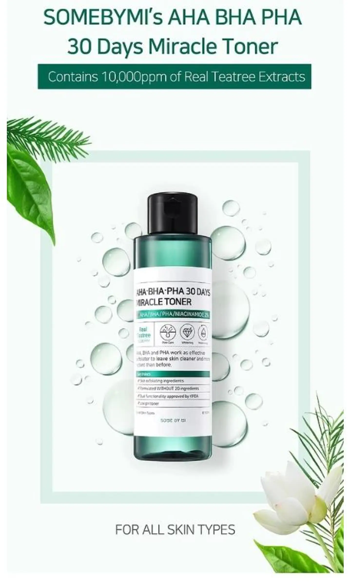 AHA BHA PHA 30 Days Miracle Toner (Some By Mi) - 150ml Tónico para pieles con problemas 9