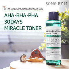 PRE VENTA AHA BHA PHA 30 Days Miracle Toner  (Some By Mi) - 150ml Tónico para pieles con problemas