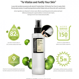 Centella Water Alcohol-Free Toner (COSRX) - 150ml Tónico 10% centella asiática Pieles sensibles 