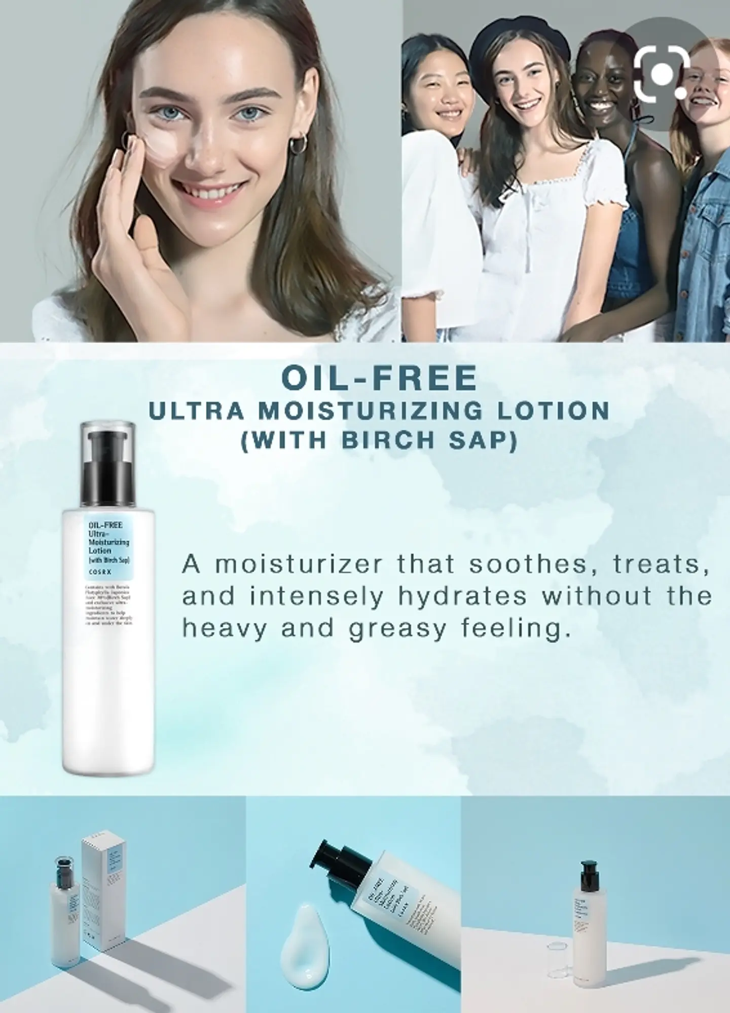 Oil Free Ultra Moisturizing Lotion with Birch Sap (COSRX) - 100 ml Loción para pieles grasas y sensibles libre de aceite 4