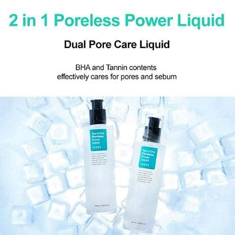 Two in One Poreless Power Liquid (COSRX) - 100ml Esencia y tónico poros dilatados  1