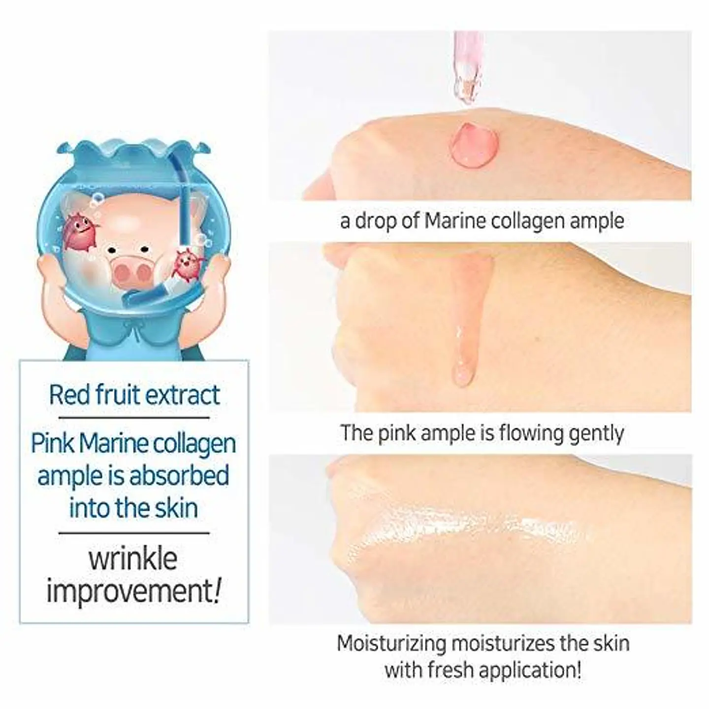 Witch Piggy Hell Pore Marine Collagen Ample (Elizavecca) - 50ml Serum 95% colágeno marino  3