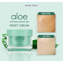 Aloe Soothing Essence 80% Moist Cream (Holika Holika) -100ml Crema 80% aloe vera