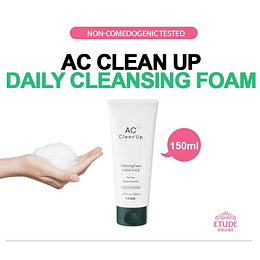 Ac Clean Up Cleansing Foam (Etude House) - 150ml Espuma limpiadora anti acné y grasitud