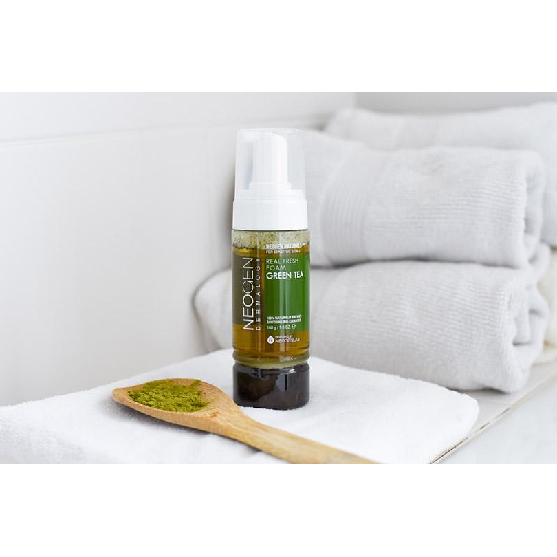 Real Fresh Foam Cleanser Green Tea (NEOGEN) - 160ml Espuma limpiadora pieles mixtas y grasas, sensibles 3
