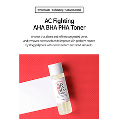 AC Fighting AHA BHA PHA Toner (TIAM) - 180 ml Tónico exfoliante antiacné
