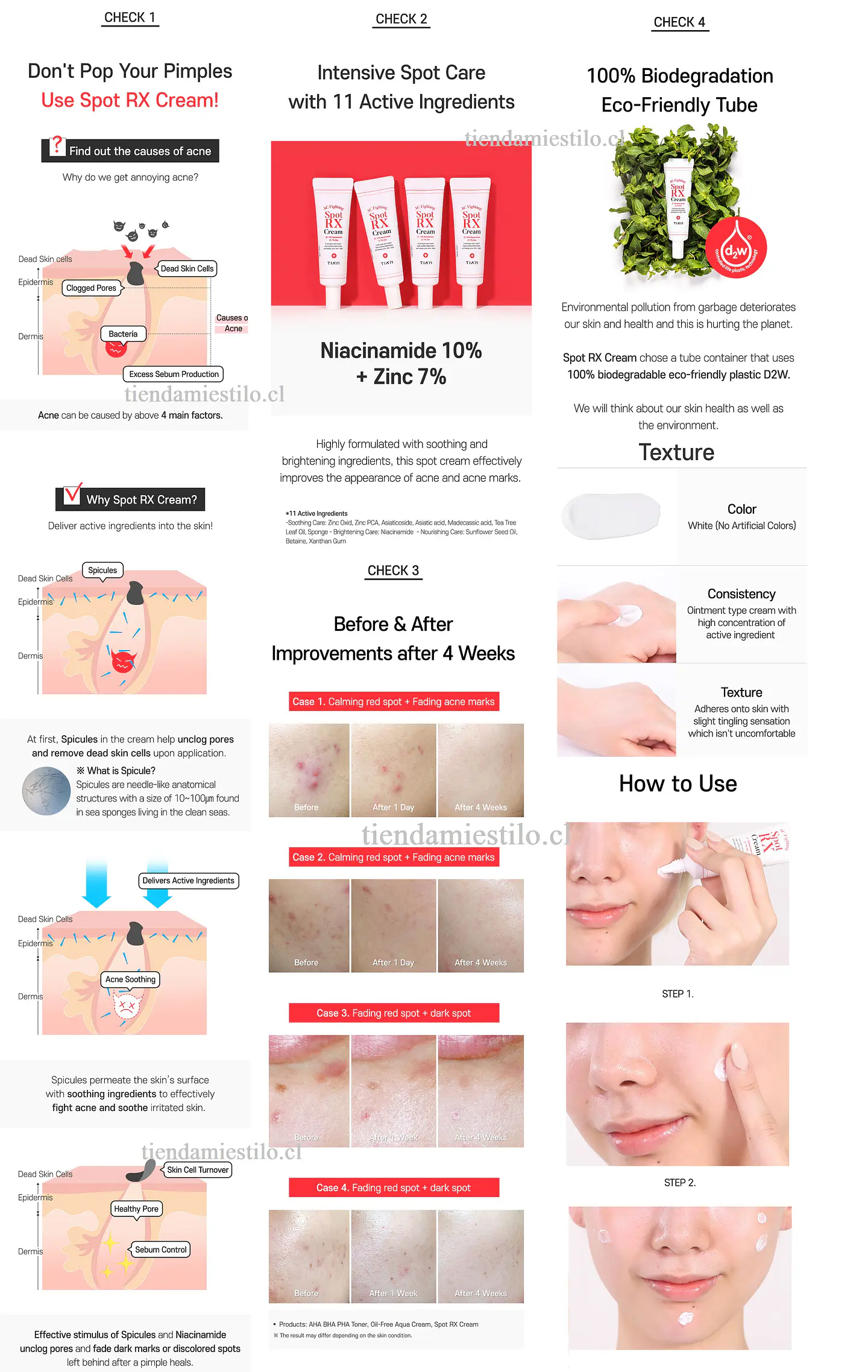 AC Fighting Spot Rx Cream (TIAM) -30ml Crema focalizada para tratamiento de espinillas y acné 3