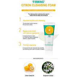 Daily Fresh Citron Cleansing Foam  (Holika Holika) Espuma limpiadora aclarante pieles grasas