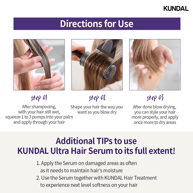 Macadamia Ultra Hair Serum (Kundal) -100ml Suero para el cabello hidratante, nutritivo y fortalecedor 3