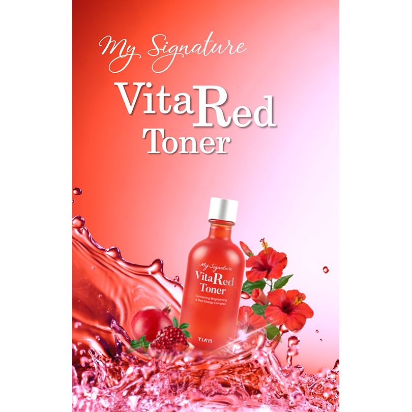 My Signature Vita Red Toner (TIAM) -130ml Tónico aclarante vitamina C y niacinamida 1