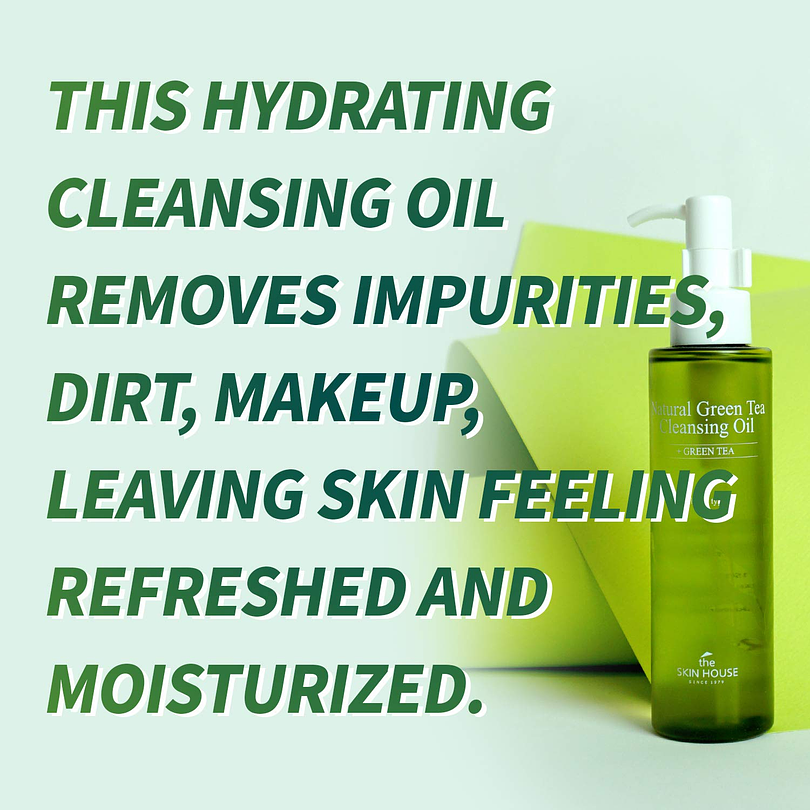 Natural Green Tea Cleansing Oil (The Skin House) - 150ml Limpiador oleoso todo tipo de pieles 5