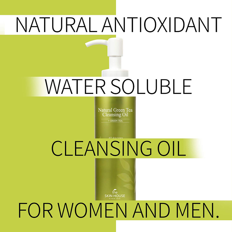 Natural Green Tea Cleansing Oil (The Skin House) - 150ml Limpiador oleoso todo tipo de pieles 6