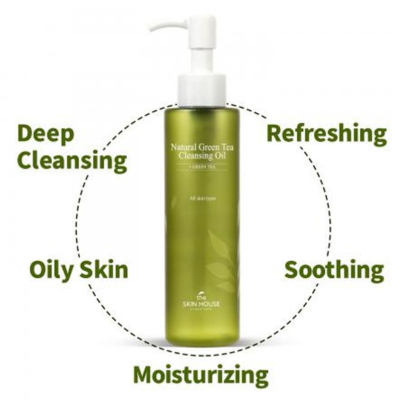 Natural Green Tea Cleansing Oil (The Skin House) - 150ml Limpiador oleoso todo tipo de pieles 8