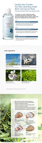 Healing Tea Garden Tea Tree Cleansing Water (The Saem) - 300ml Agua de limpieza pieles mixtas, grasas, acné - Miniatura 4