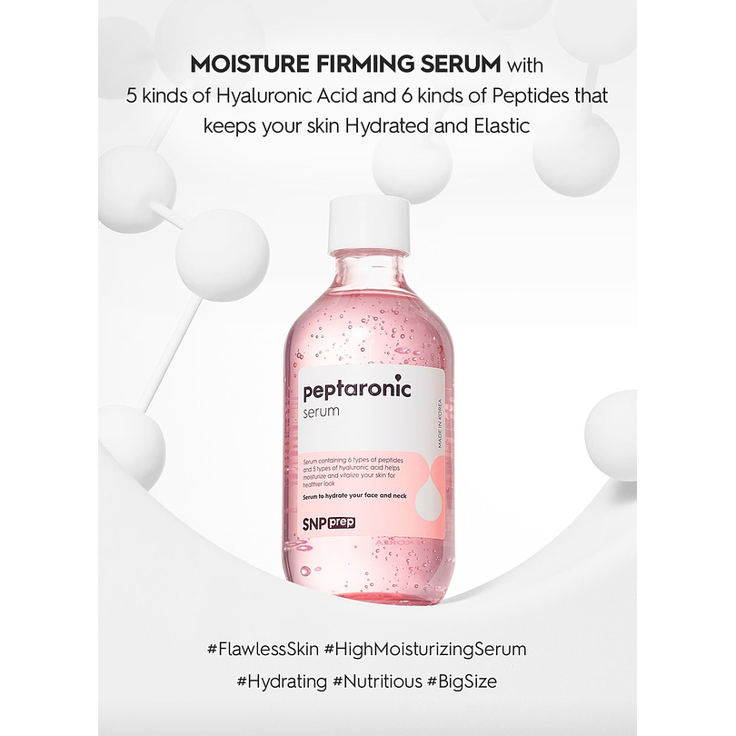 Prep Peptaronic Serum (SNP) -220ml Serum tamaño grande anti envejecimiento pieles deshidratadas 5