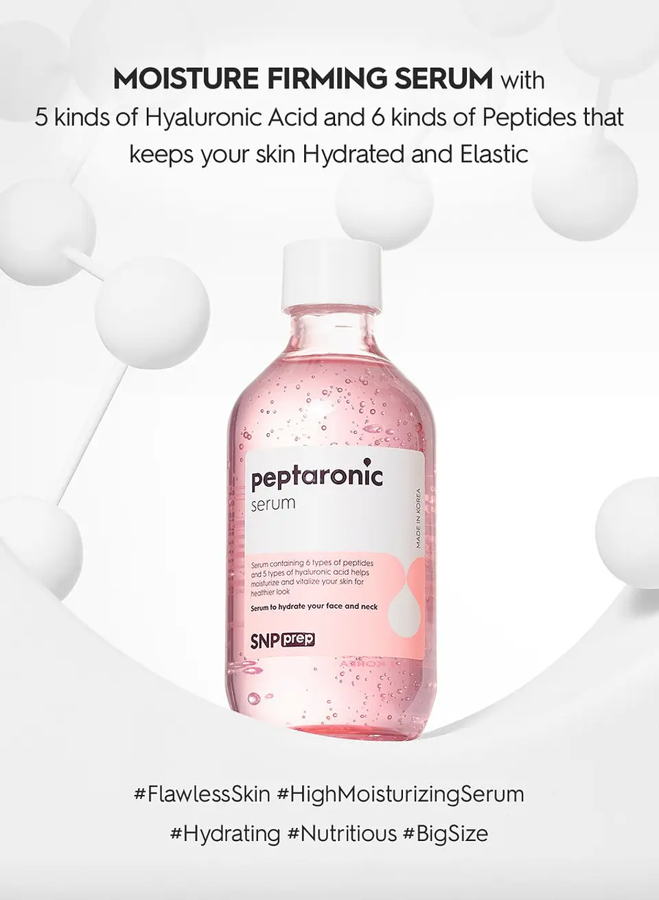 Prep Peptaronic Serum (SNP) -220ml Serum tamaño grande anti envejecimiento pieles deshidratadas 5