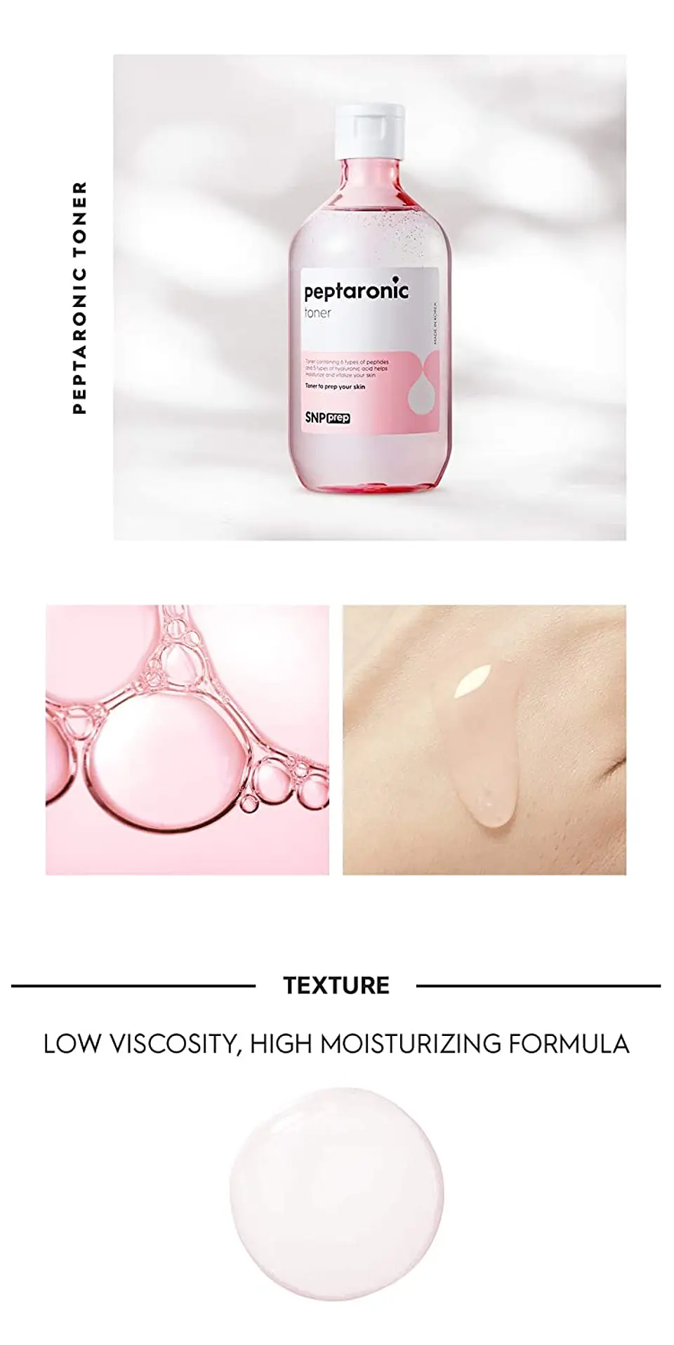 Prep Peptaronic Toner (SNP) - 320ml Tónico hidratante anti envejecimiento pieles sensibles y deshidratadas 1