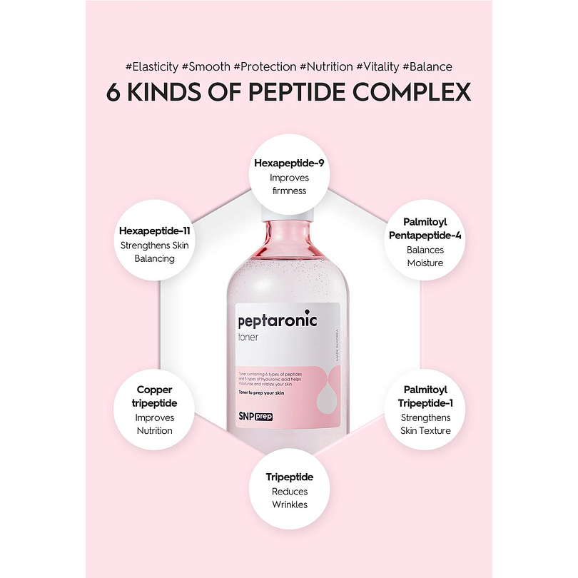  Prep Peptaronic Toner (SNP) - 320ml Tónico hidratante anti envejecimiento pieles sensibles y deshidratadas 3