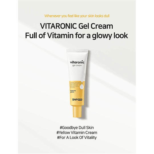 Vitaronic Gel Cream ( SNP) -50ml Crema hidratante, iluminadora y nutritiva con 10% de vitamina C