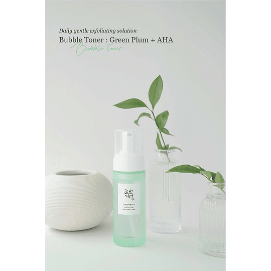 Bubble Toner: Green Plum + AHA (Beauty of Joseon) - 150ml Tónico ciruela verde pieles mixtas y grasas