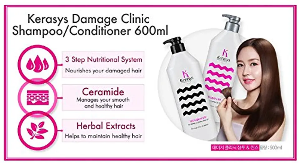 Acondicionador Damage Clinic (Kerasys) - 750 ml Cabellos dañados sin sal ni parabenos 3