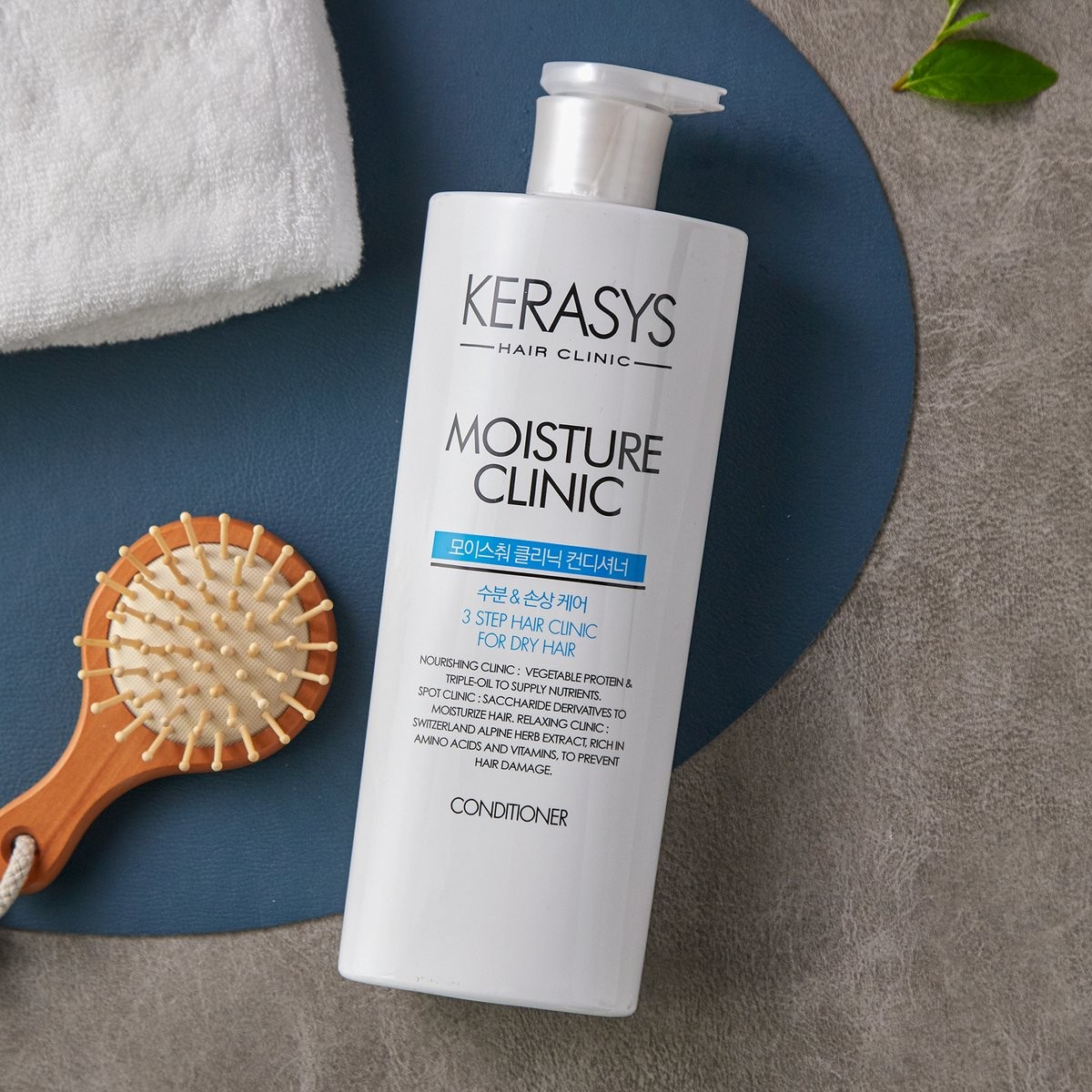 Kerasys Acondicionador Hidratante Moisture Clinic (Kerasys) -750ml Para cabellos secos, sin sal ni parabenos