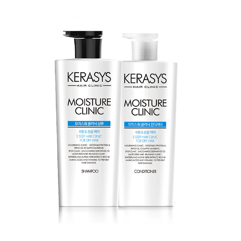 Shampoo Moisturizing Clinic (Kerasys)  600 ml Para cabellos secos, sin sal ni parabenos 2